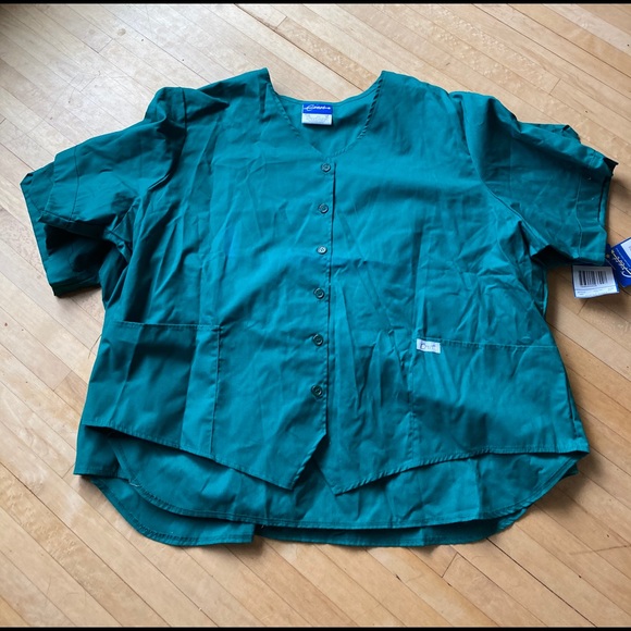 bundle of hunter green scrub tops